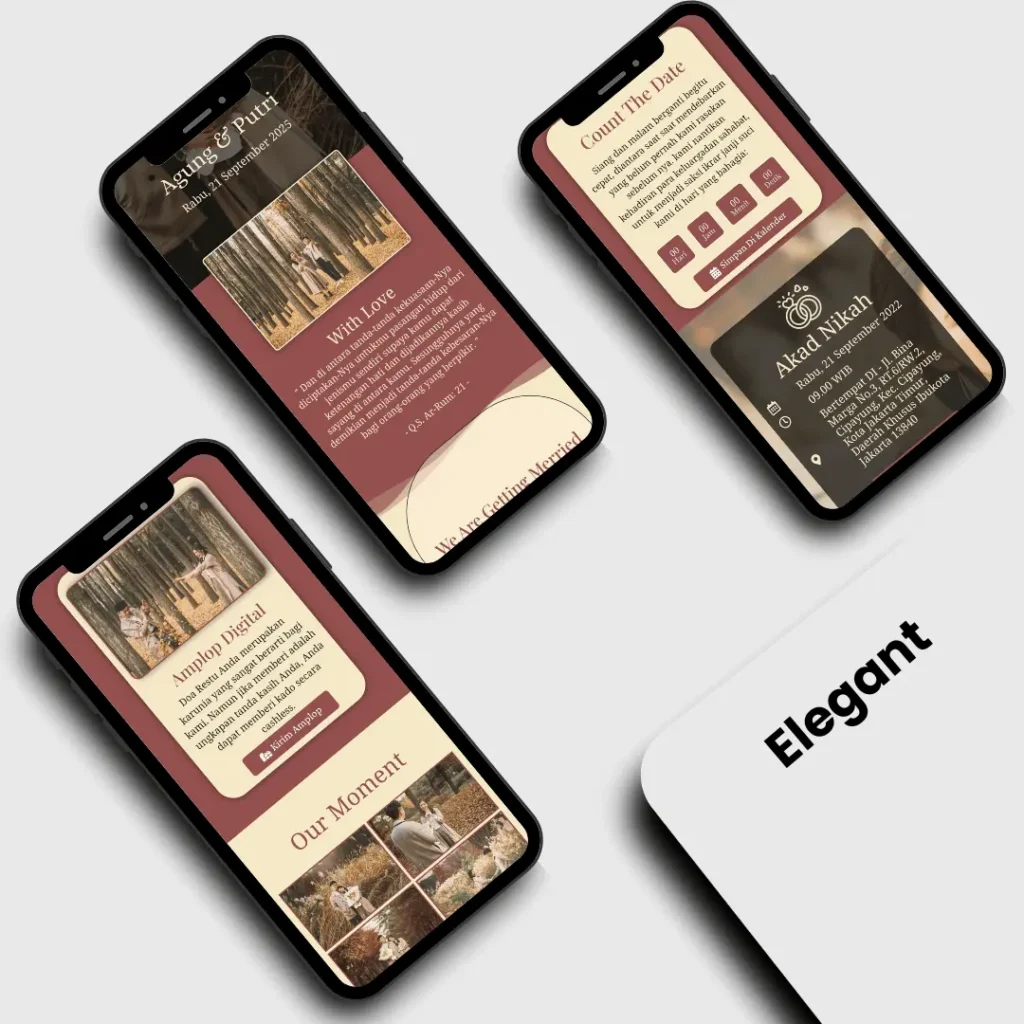 undangan digital tema elegant akad digitech