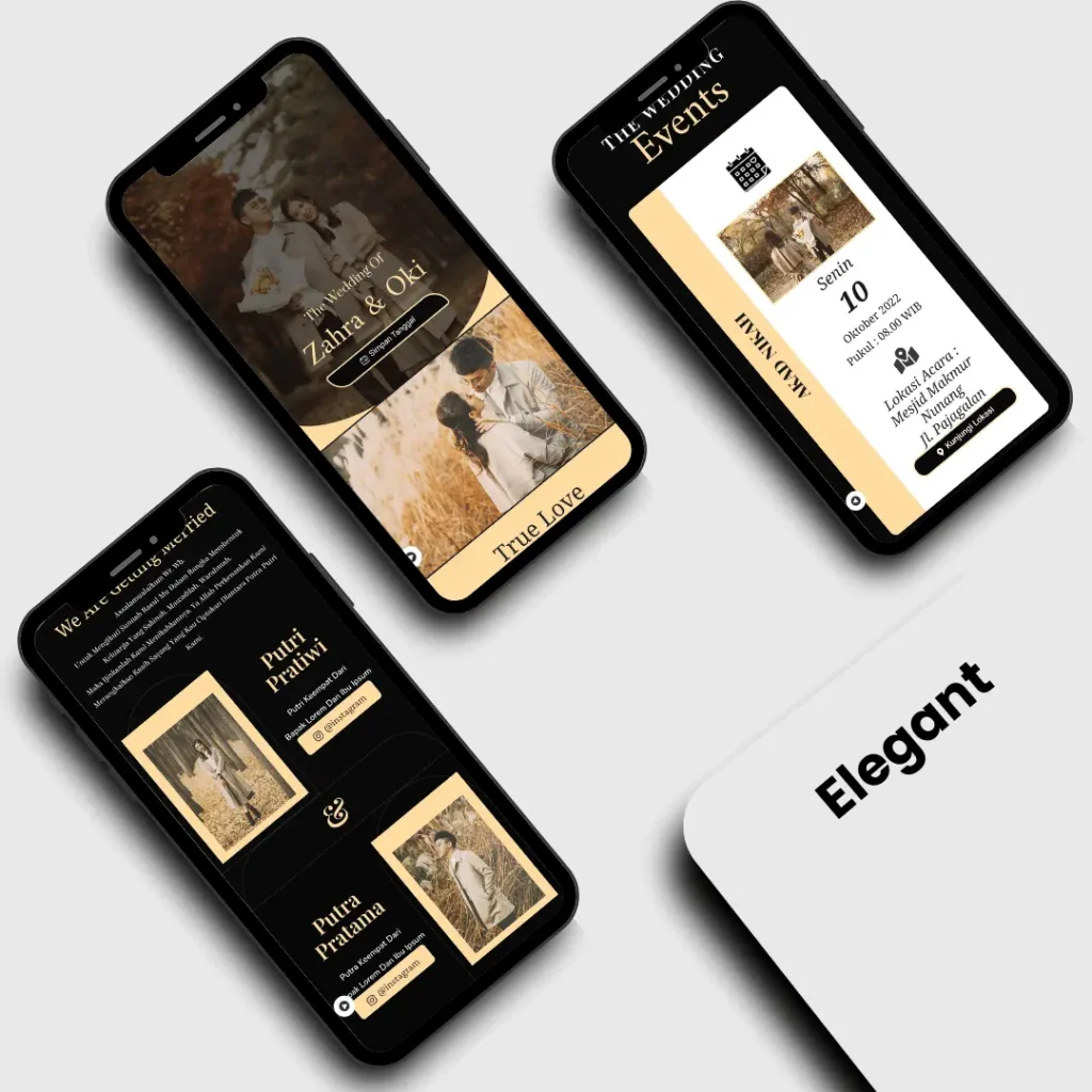 undangan digital tema elegant akad digitech