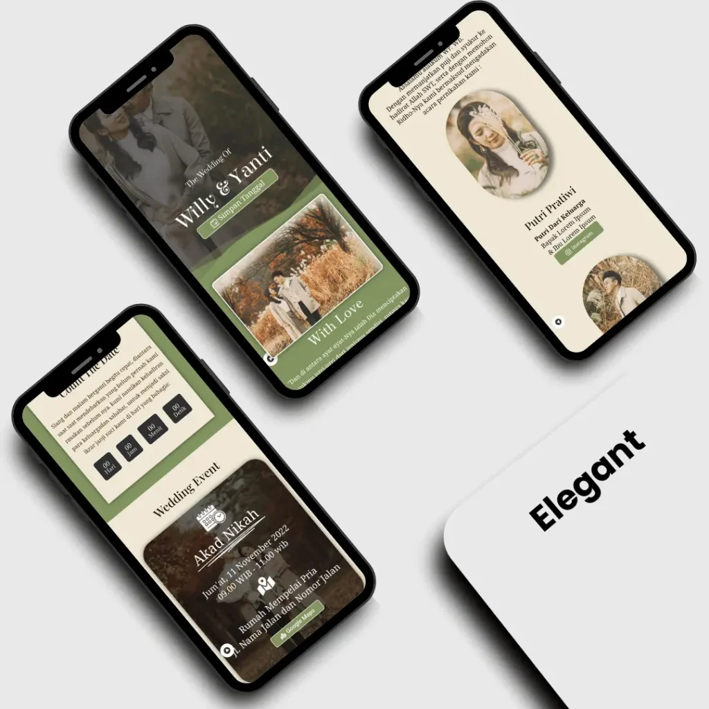 undangan digital tema elegant akad digitech