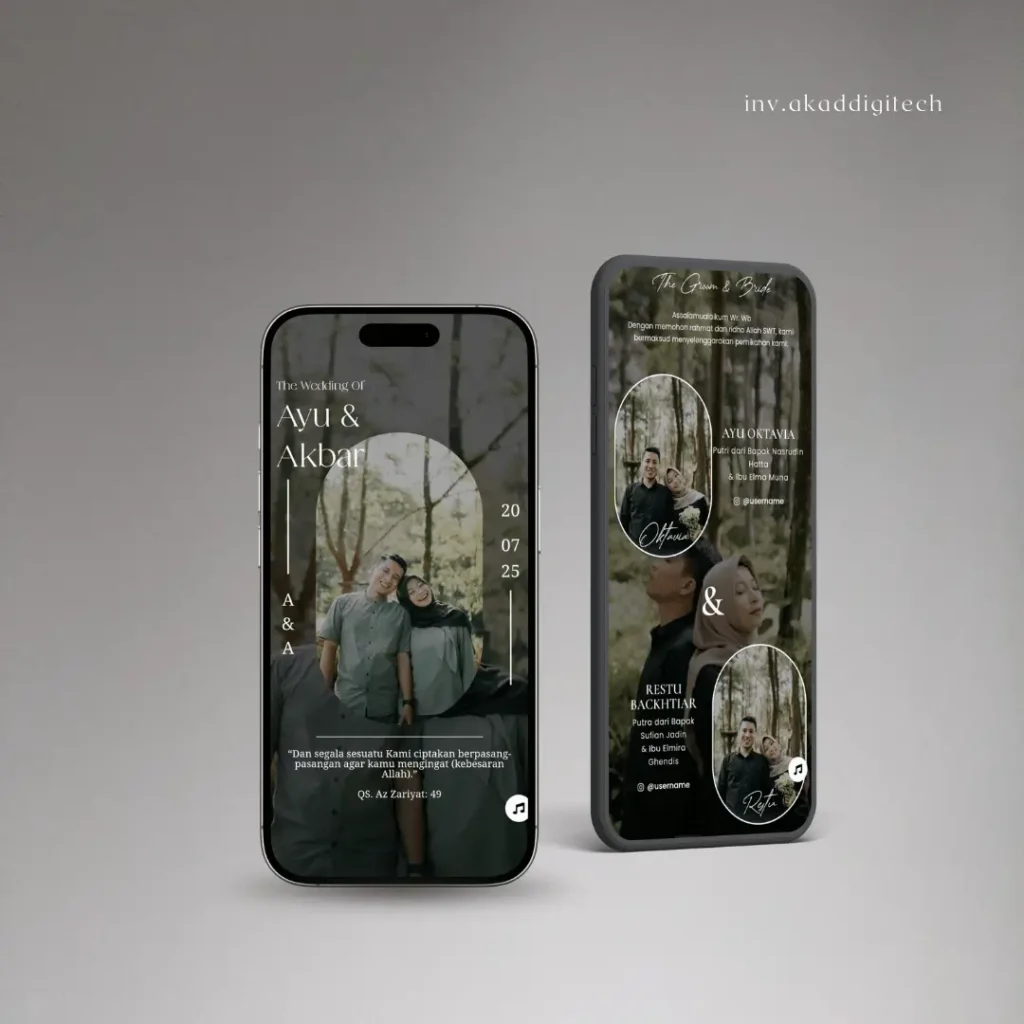 undangan pernikahan Premium akad digitach