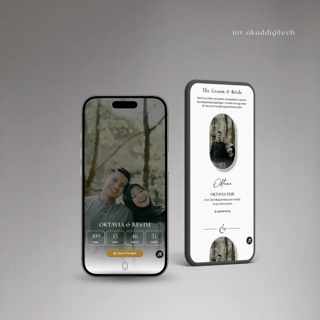 undangan pernikahan digital tema luxury