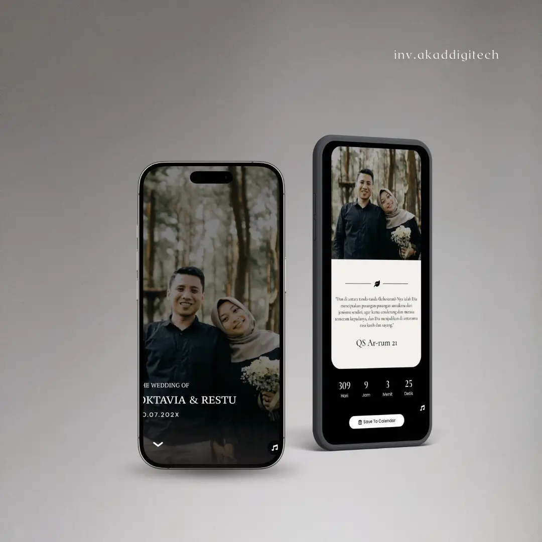 undangan pernikahan digital tema luxury