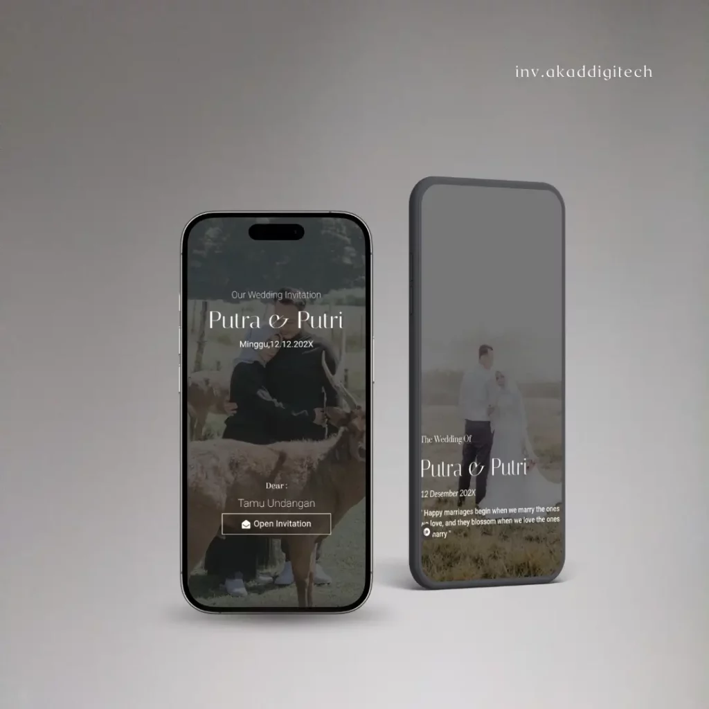 undangan pernikahan tema luxury akad digitech