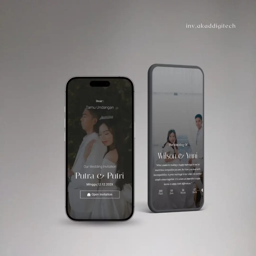 undangan pernikahan digital tema luxury