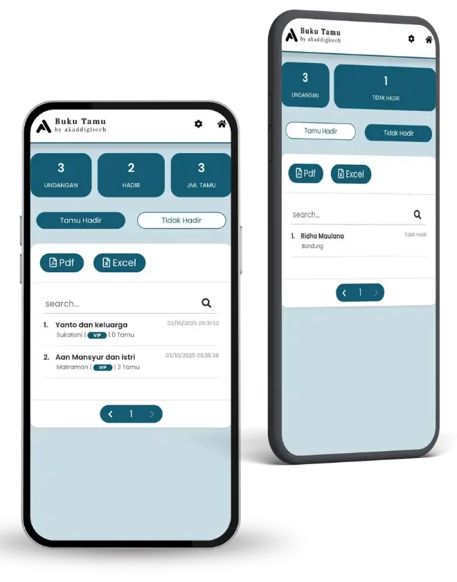 kehadiran tamu buku tamu digital