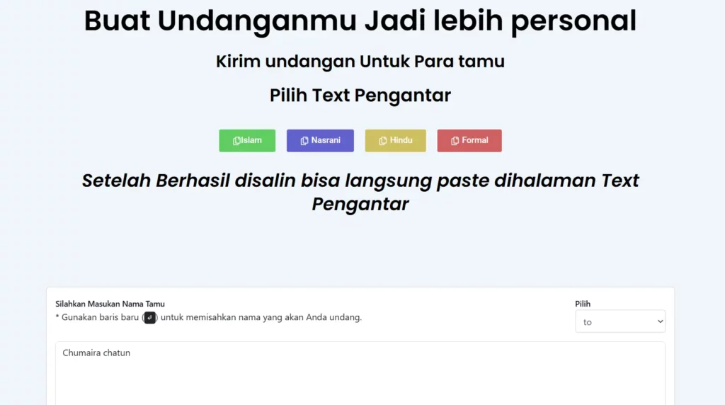 teks kirim undangan pernikahan